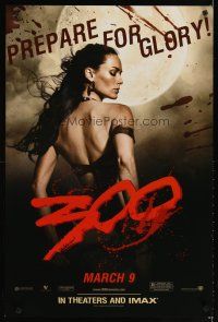 6j694 300 commercial poster '07 Zack Snyder directed, cool image of queen Lena Headey!