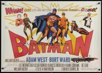 6j697 BATMAN English commercial poster '80s DC Comics, Adam West & Burt Ward w/villains, Wham!