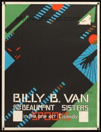 6j400 BILLY B. VAN & THE BEAUMONT SISTERS commercial poster '68 cool Iannelli abstract art!