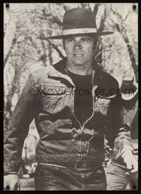 6j699 BILLY JACK commercial poster '71 best close up of Tom Laughlin wearing hat!