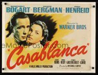 6j703 CASABLANCA commercial poster '90s Humphrey Bogart, Ingrid Bergman, Michael Curtiz classic!