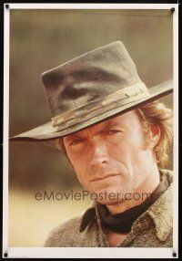 6j412 CLINT EASTWOOD commercial poster '80s close portrait, classic spaghetti western image!