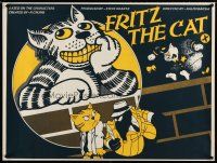 6j791 FRITZ THE CAT REPRO commercial poster '70s Ralph Bakshi sex cartoon, wacky sexy artwork!