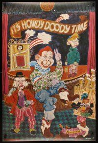 6j741 IT'S HOWDY DOODY TIME commercial poster '72 wacky Robert Byrd artwork!