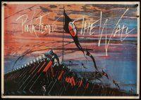 6j444 PINK FLOYD horizontal style commercial poster '79 hammer-solder art by Gerald Scarfe, The Wall