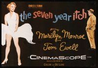 6j767 SEVEN YEAR ITCH commercial poster '70s great image of sexy Marilyn Monroe & Tom Ewell!
