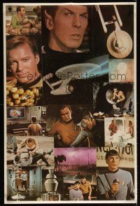 6j773 STAR TREK commercial poster '76 collage of Shatner, Leonard Nimoy & more!