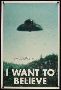 6j783 X-FILES commercial poster '94 Fox Mulder's 'I Want To Believe' poster from his office!