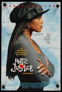 6j653 POETIC JUSTICE mini poster '93 Tupac Shakur, Regina King, cool profile of Janet Jackson!