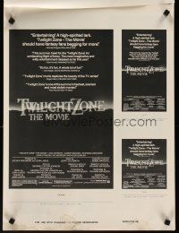 6j487 TWILIGHT ZONE press ad slicks '83 George Miller, Joe Dante, from Rod Serling TV series