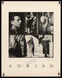 6j281 ADRIAN TRIBUTE heavy stock 22x28 museum exhibition '82 images of Garbo, Harlow!