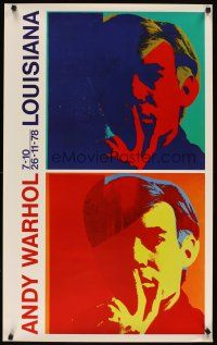 6j007 ANDY WARHOL LOUISIANA 25x39 Danish art exhibition '78 colorized self-portraits!
