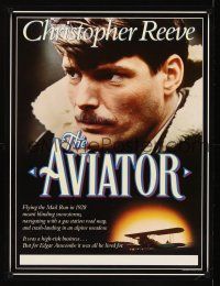 6j598 AVIATOR special 21x27 '85 cool image of airplane pilot Christopher Reeve!