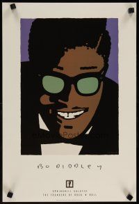 6j262 BO DIDDLEY 2-sided 14x21 music poster '97 Schwab artwork of legendary blues musician!