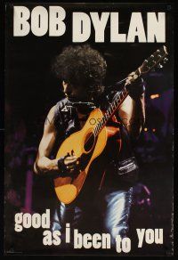 6j244 BOB DYLAN 24x36 music poster '92 cool image of Dylan w/guitar, Good as I Been to You!
