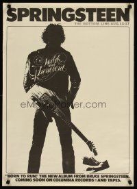 6j263 BRUCE SPRINGSTEEN commercial music poster '80s Born To Run, classic image of The Boss!