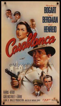 6j509 CASABLANCA video poster R88 Humphrey Bogart, Ingrid Bergman, Michael Curtiz classic!
