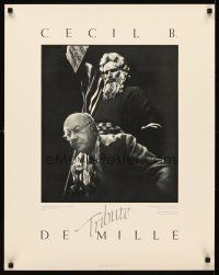 6j369 CECIL B. DEMILLE TRIBUTE numbered special 22x28 '81 director + Charlton Heston as Moses!