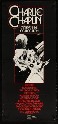 6j511 CHARLIE CHAPLIN CENTENNIAL COLLECTION video poster '89 Charlie Chaplin & gears!