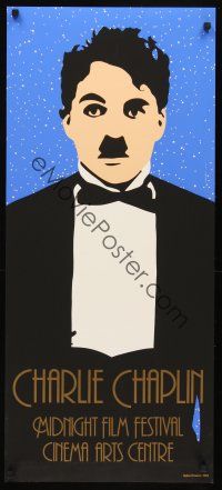 6j472 CHARLIE CHAPLIN MIDNIGHT FILM FESTIVAL film festival poster '84 Francis art of Chaplin!