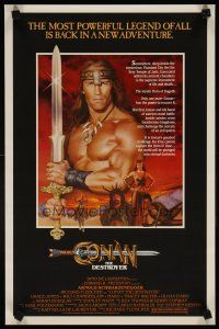 6j607 CONAN THE DESTROYER mini poster '84 Schwarzenegger is the most powerful legend!