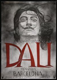 6j289 DALI BARCELONA ART EXHIBITION 28x40 Spanish art exhibition '04 cool sketch of Salvador Dali!