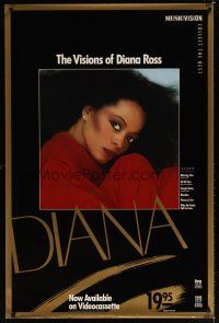 6j515 DIANA ROSS video poster '85 The Visions of Diana Ross, cool portrait image!