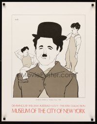 6j295 DRAWINGS BY WILLIAM AUERBACH-LEVY 22x28 art exhibition '80s cool art of Charlie Chaplin!
