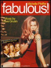 6j616 FABULOUS BAKER BOYS soundtrack music poster '89 Jeff & Beau Bridges, sexy Michelle Pfeiffer!