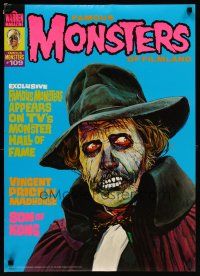6j370 FAMOUS MONSTERS OF FILMLAND #109 special 20x28 '74 artwork of creepy Vincent Price!