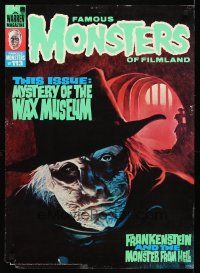 6j371 FAMOUS MONSTERS OF FILMLAND #113 special 20x28 '74 Myster of the Wax Museum, creepy art!