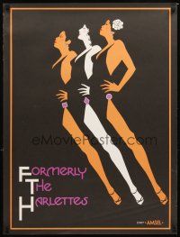 6j249 FORMERLY THE HARLETTES 25x33 music poster '77 Richard Amsel art of sexy singers!
