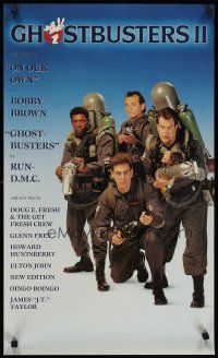 6j622 GHOSTBUSTERS 2 soundtrack 18x30 music poster '89 Bill Murray, Dan Aykroyd, Ernie Hudson!