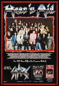 6j528 HEAR 'N AID video poster '86 hair metal, Ronnie James Dio, Spinal Tap pictured!