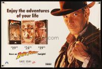 6j531 INDIANA JONES COLLECTION video poster '89 great image of Harrison Ford!