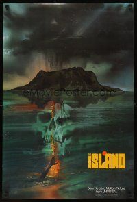 6j628 ISLAND special 20x30 '80 best different artwork with skull in ocean by Bob Peak!