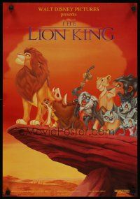 6j635 LION KING int'l special 16x23 '94 classic Disney cartoon set in Africa, Timon & Pumbaa!
