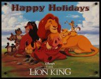 6j633 LION KING special 17x22 '94 classic Disney cartoon set in Africa, Happy Holidays!