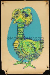 6j337 LOVE ME 23x35 art print '68 psychedelic art of bizarre bird by D'Ambrosi!