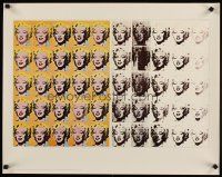 6j355 MARILYN MONROE 23x29 art print '80s Andy Warhol's diptych of the sexy actress, classic!
