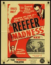 6j658 REEFER MADNESS special 18x23 R72 teens & marijuana, women cry for it, men die for it!