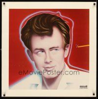 6j382 MAXELL special 28x28 '86 cool portrait artwork of James Dean by Guy Fery!