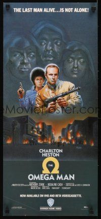 6j543 OMEGA MAN video poster R86 Charlton Heston is the last man alive, and he's not alone!