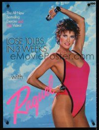 6j547 RAQUEL WELCH video poster '89 super sexy close up with short hair!
