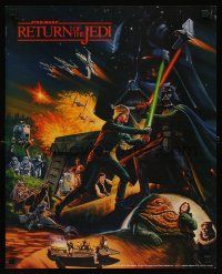 6j660 RETURN OF THE JEDI 2-sided special 18x22 '83 George Lucas classic, cool Hi-C drink promo!