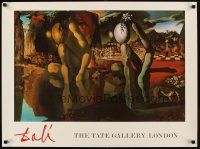 6j344 SALVADOR DALI THE TATE GALLERY LONDON English art print '80s Metamorphosis of Narcissus!