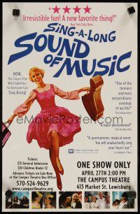 6j666 SOUND OF MUSIC special 11x17 R00s classic artwork of Julie Andrews, sing-a-long!