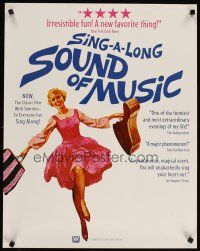 6j667 SOUND OF MUSIC special 22x28 R00s classic artwork of Julie Andrews, sing-a-long!