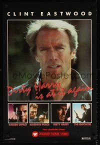 6j556 SUDDEN IMPACT video poster '83 Clint Eastwood is at it again as Dirty Harry!