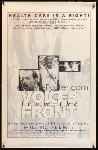 6j594 VOICES FROM THE FRONT special 27x43 '92 AIDS activism in America!